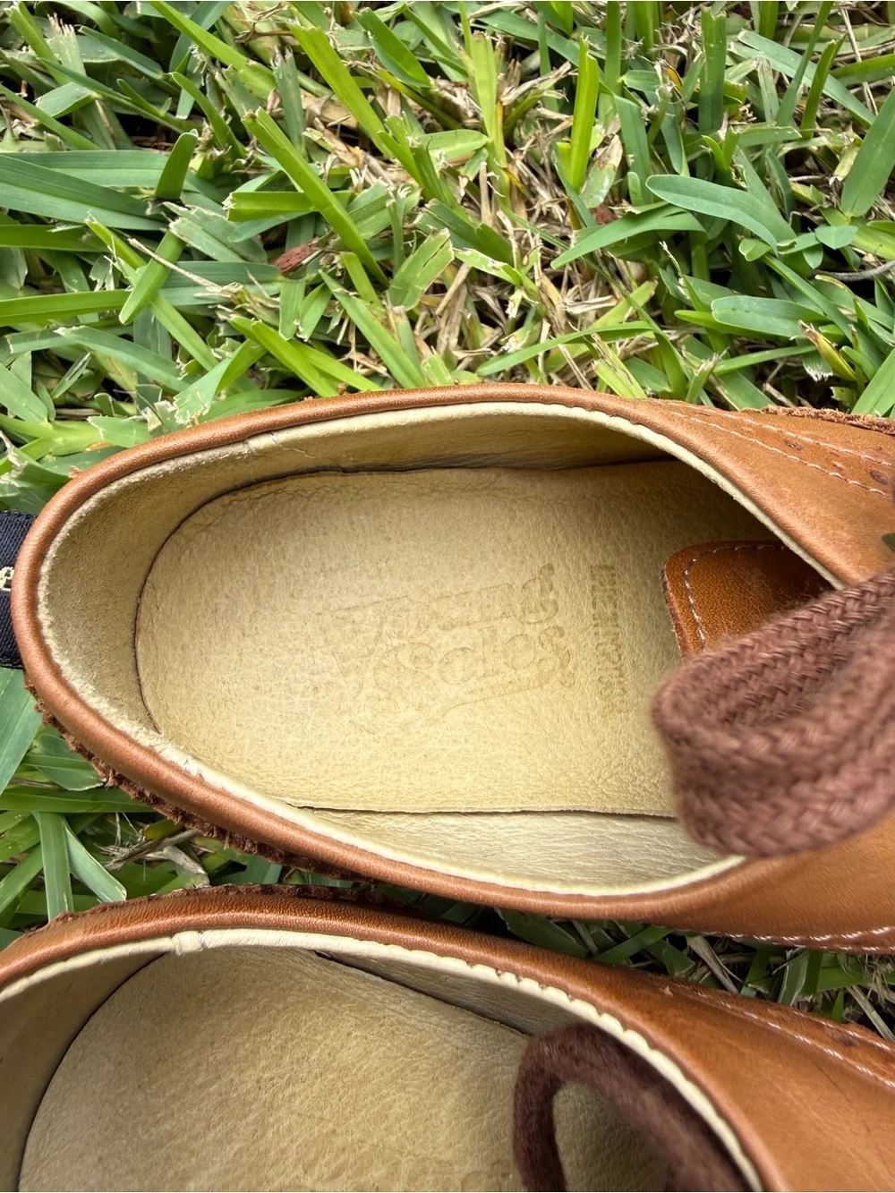 Brando Brogue Kids Shoe Tan Burnished Leather
